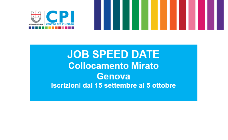 JOB SPEED DATE COLLOCAMENTO MIRATO GENOVA